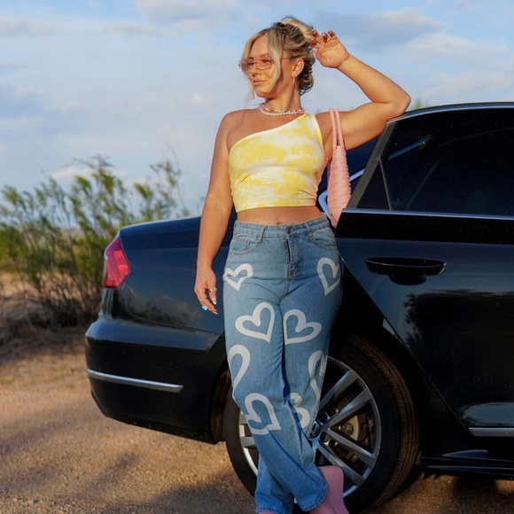 Denim - Y2K Heart Boyfriend Jeans
